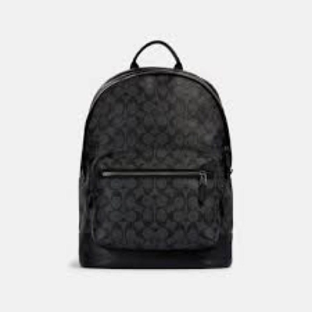 Black and grey coach bag